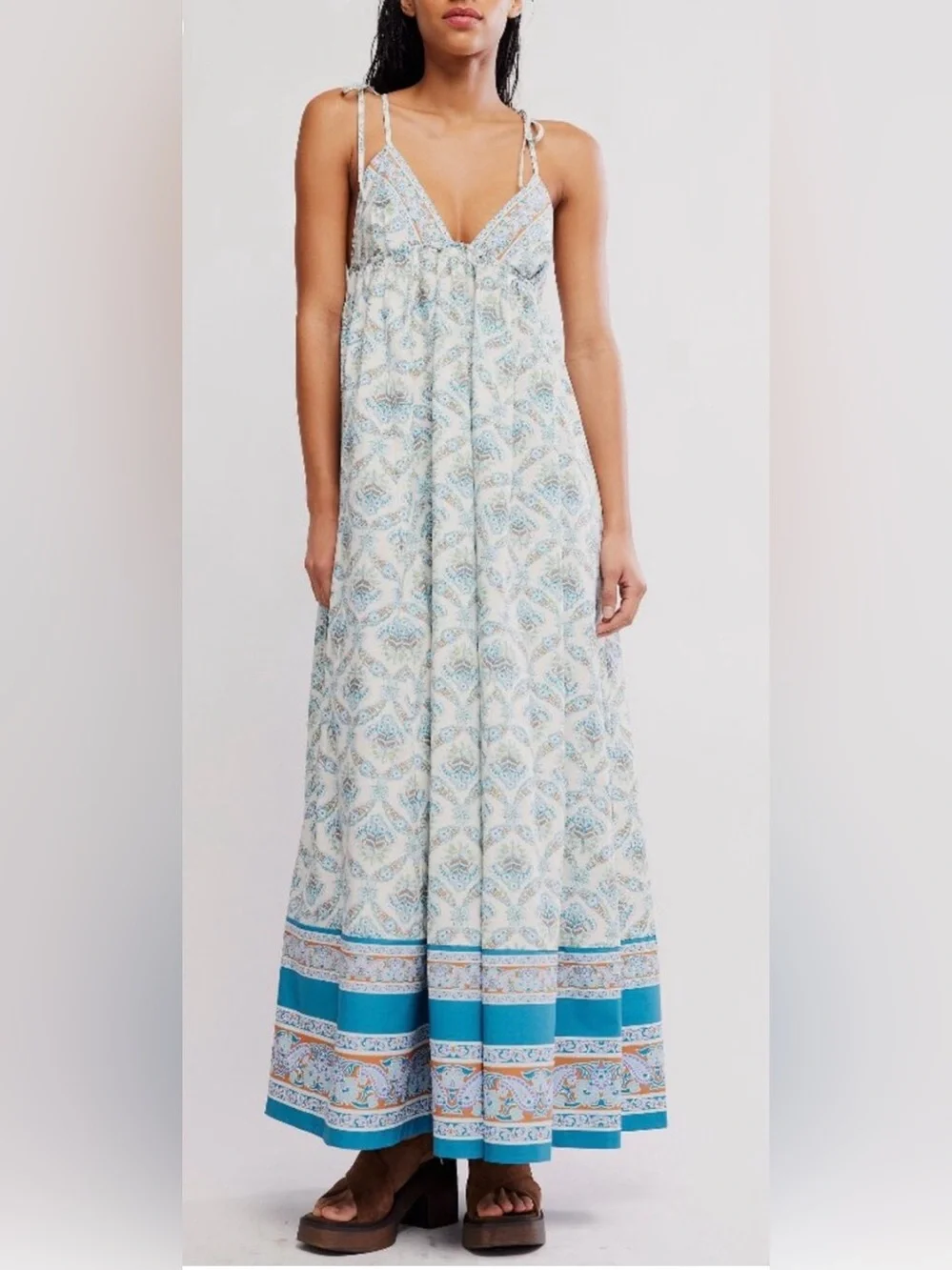 Free People Sorrento Stroll Print Maxi Dress Size Medium